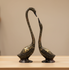 Brass Swan Pair Statue for Home Decor