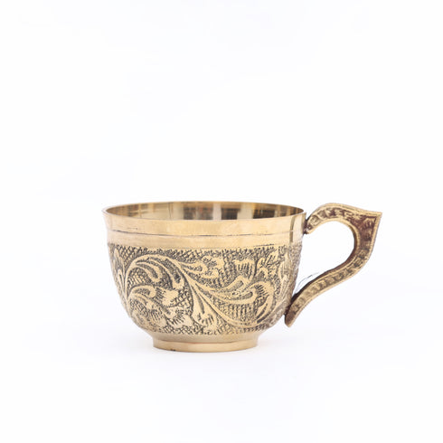 Brass Teapot Set with Cups and Saucer – Table Decor Item