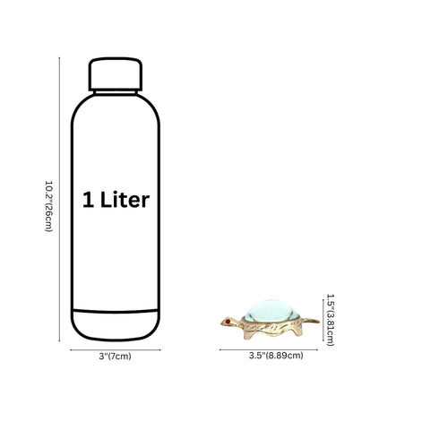 Brass Tortoise Shree Yantra (Small) with Straight glass Lens