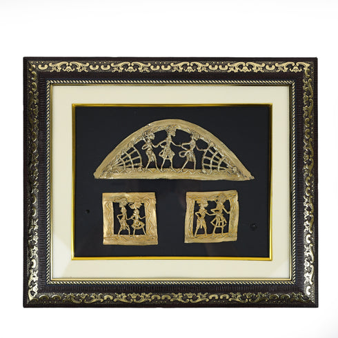Brass Tribal Family & Daily Life Glass