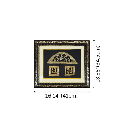 Brass Tribal Family & Daily Life Glass
