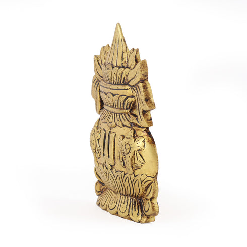 Brass Vaishnav Kalash with Shankh and Chakra motif Showpiece