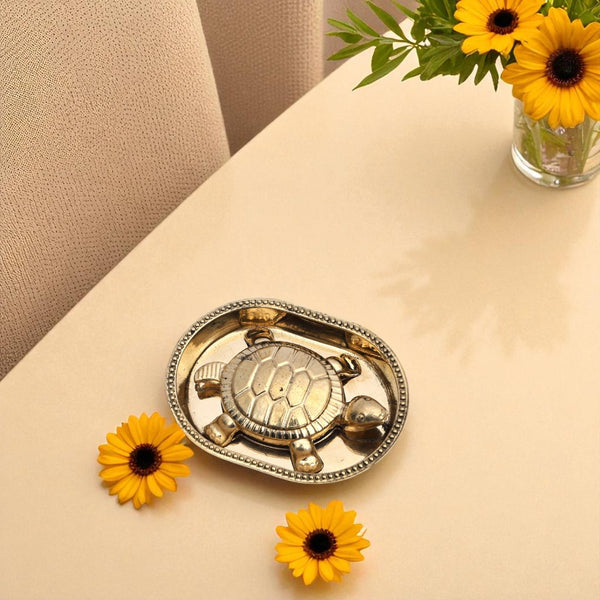 Brass Vastu Tortoise with tray