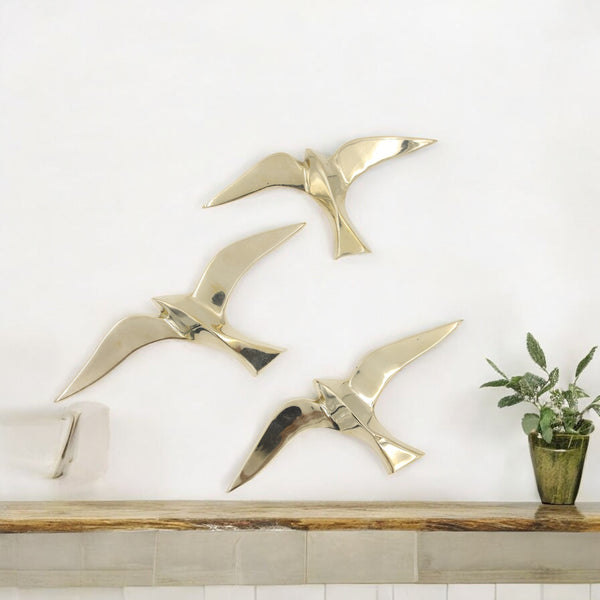 Brass flying birds-Set of 3