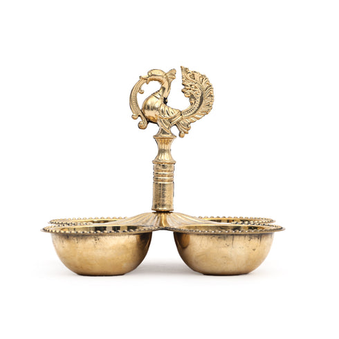 Brass handcrafted Annapakshi Chopada – Multipurpose Pooja essential