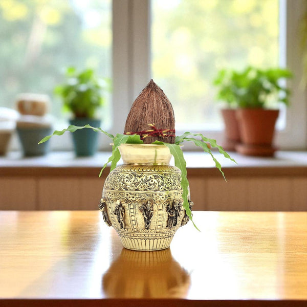 Brass handcrafted Ashtalakshmi Pooja Kalash