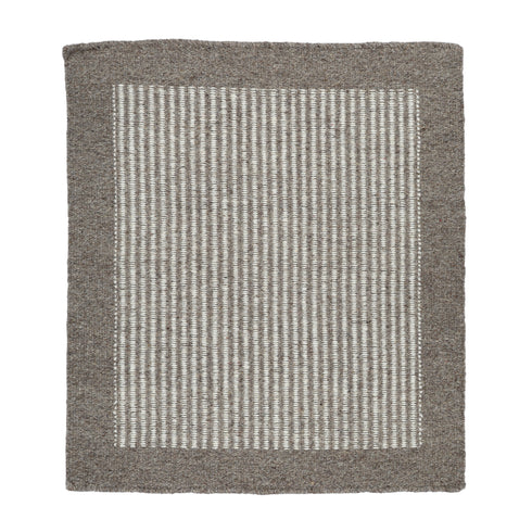 Brown Handwoven Jawaja Durrie—Stripe Pattern