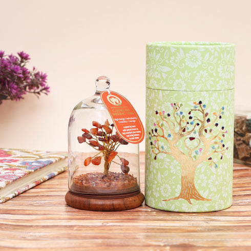 Carnelian Glass Dome Wish Tree