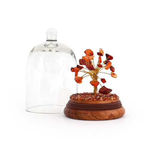 Carnelian Glass Dome Wish Tree
