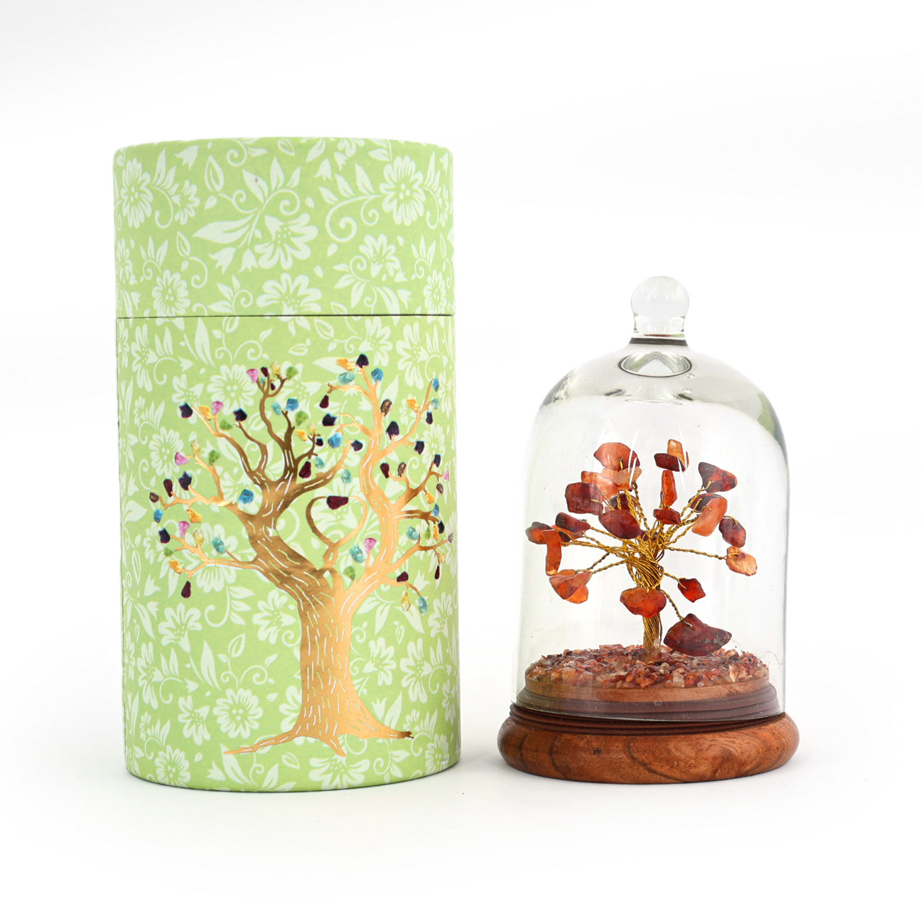 Carnelian Glass Dome Wish Tree