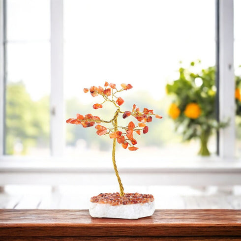 Carnelian Wish Tree – Crystal/Gemstone Tree for Spiritual Home Decor