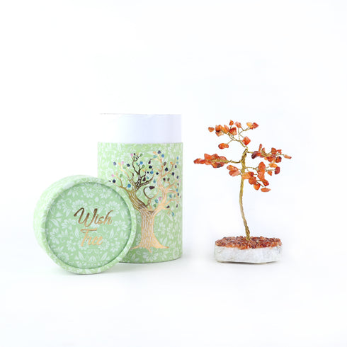 Carnelian Wish Tree – Crystal/Gemstone Tree for Spiritual Home Decor