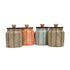 Ceramic Jar with Wooden Lid (Set of 4)