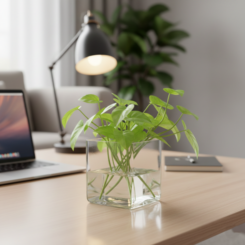 Chic Decorative Glass Square Flower Vase