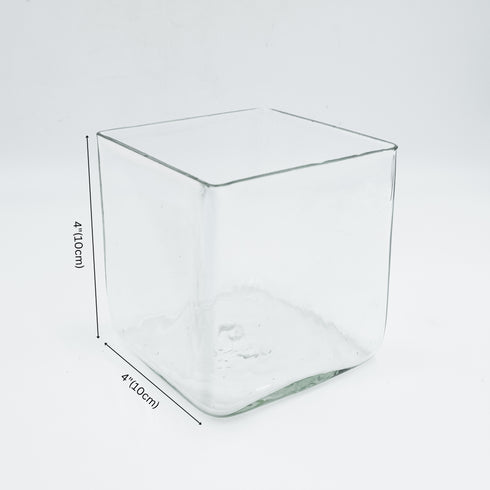 Chic Decorative Glass Square Flower Vase – Stylish Centerpiece for Any Space