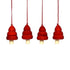 Christmas Décor Handcrafted Eco-friendly Red Wooden Tree Bell Hangings
