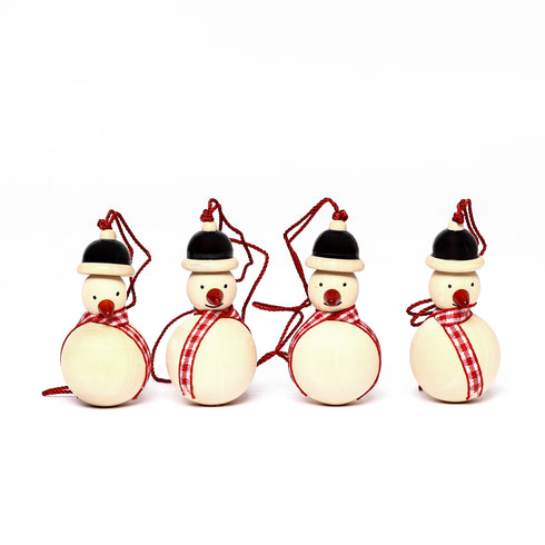 Christmas Décor Handcrafted Eco-friendly Wooden Snowmen Hangings