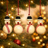 Christmas Décor Handcrafted Eco-friendly Wooden Snowmen Hangings