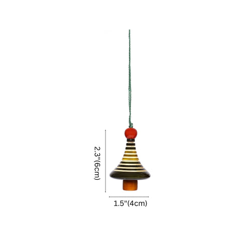 Christmas Décor Handcrafted Eco-friendly Wooden Tree Hangings—Set of 4