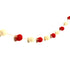 Christmas Décor Handmade Felt Pompom Garland—Red and White