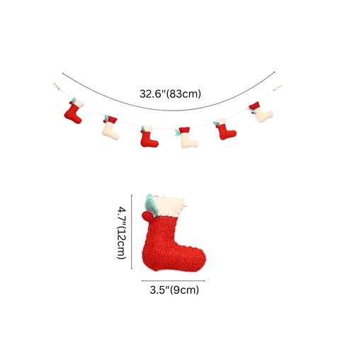 Christmas Décor Handmade Felt Stockings Garland