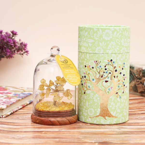 Citrine Glass dome wish tree