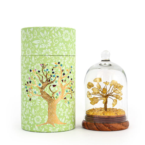 Citrine Glass dome wish tree