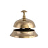 Classic Brass Hotel Reception Bell with Black Accent Band