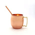 Classic Moscow Mule Copper Mugs | Set of 2 with Pure Copper Straws