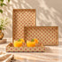 Classical Palm Tree Wooden Serving Tray Set of 3