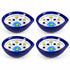 Decorative White and Blue Floral Blue Pottery Diya