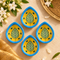 Blue & Yellow Leaf Blue Pottery Diya