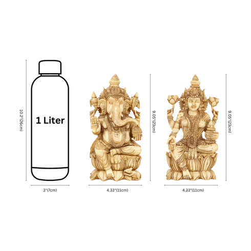 Cultured Marble Lakshmi & Ganesh Idols