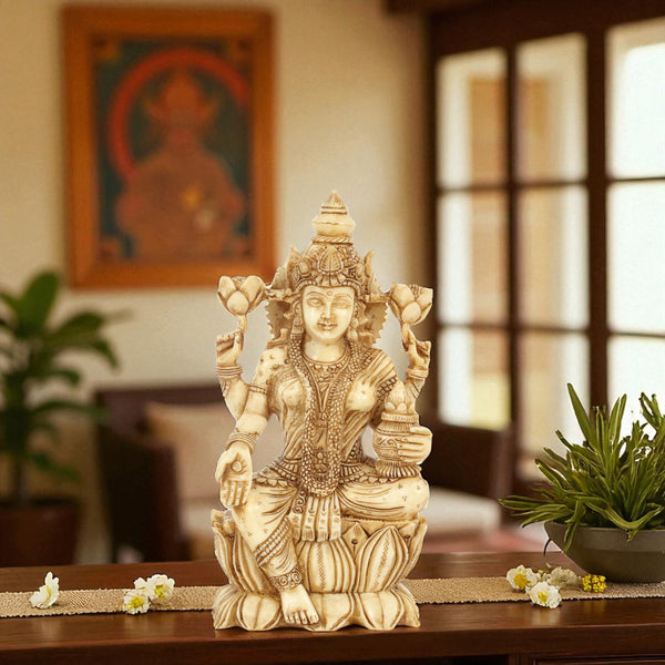 Cultured Marble Lakshmi Idol
