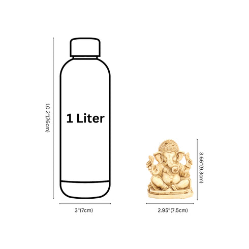 Cultured Marble Seated Ganesha