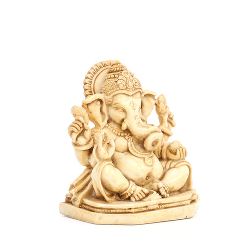 Cultured Marble Seated Ganesha