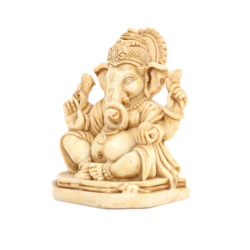 Cultured Marble Seated Ganesha