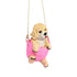 Cute Little Puppy Figurine in Swing Hanging for Wall Décor