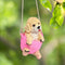 Cute Little Puppy Figurine in Swing Hanging for Wall Décor