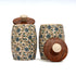Decal Ceramic air-tight jar set with blue flower pattern (Set of 2)