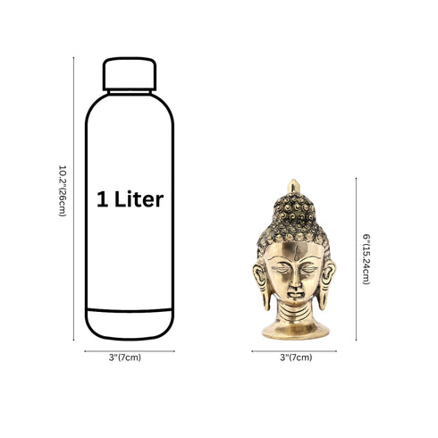 Decorative Brass Buddha Head for Home Decor