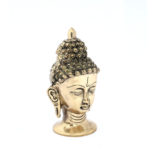 Decorative Brass Buddha Head for Home Decor