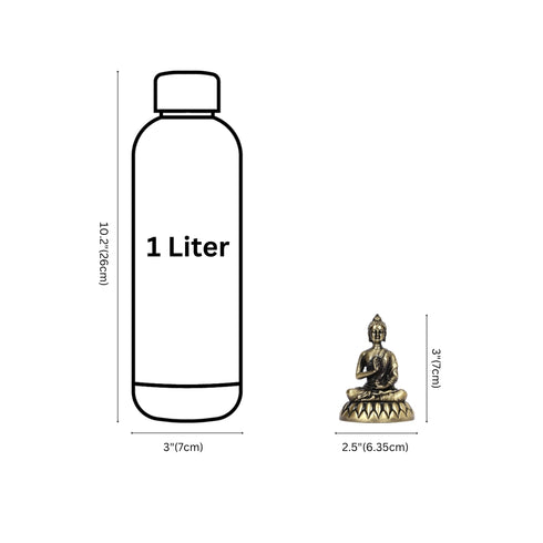 Decorative Brass Lord Buddha Idol for Home Décor—Antique Finish