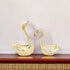 Decorative Brass Swan Duo for Home Decor