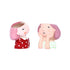 Decorative Cute Girls Pen Holder—Set of 2—Red and Green