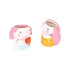 Decorative Cute Girls Pen Holder—Set of 2—Yellow and White