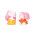 Decorative Cute Girls Pen Holder—Set of 2—Yellow and White