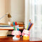 Decorative Cute Girls Pen Holder—Set of 2—Yellow and White