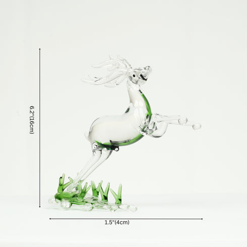 Decorative Glass Deer Figurine