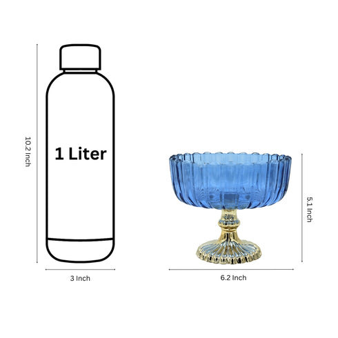 Decorative Glass Fruit Bowl – Elegant Centerpiece for Dining and Home Decor